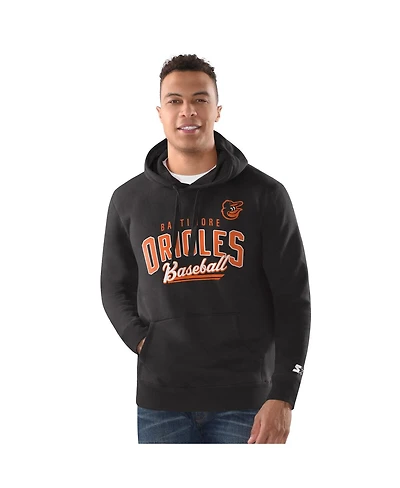 Starter Men's  Black Baltimore Orioles Classic Pullover Hoodie