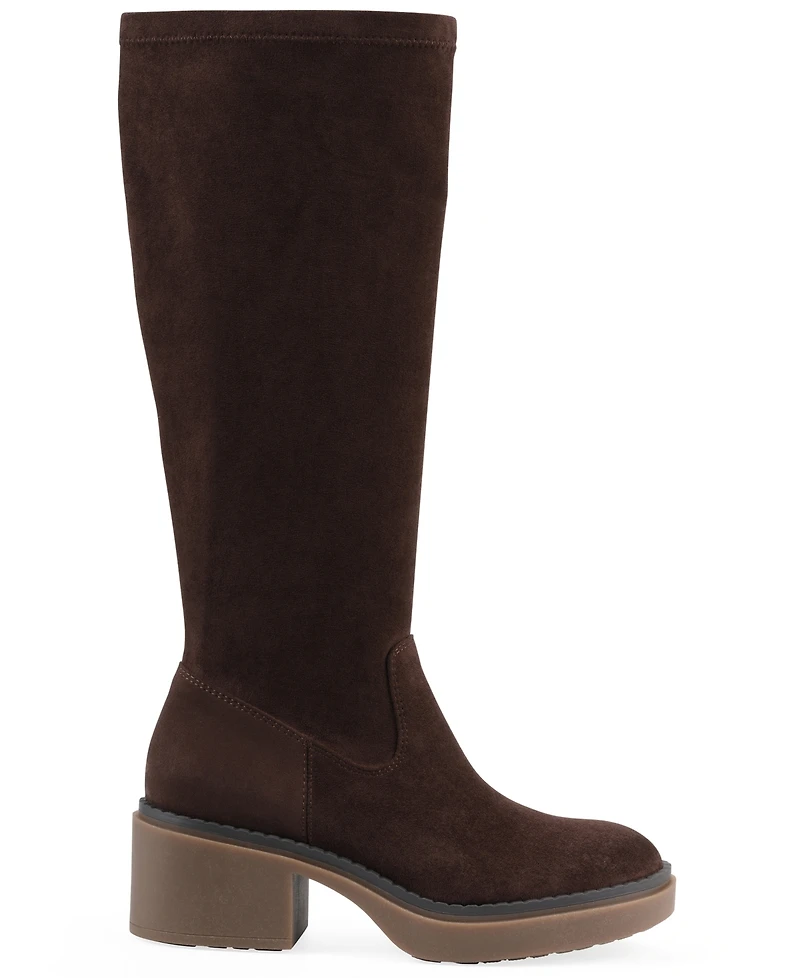 White Mountain Women's Marcella Tall Shaft Block Heel Boots