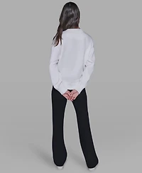Karl Lagerfeld Paris Women's Eiffel Bow Detail Sweatshirt