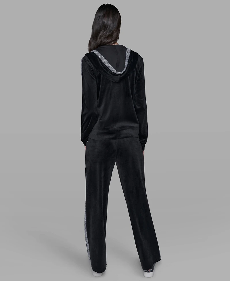Karl Lagerfeld Paris Women's Zip-Up Hooded Jacket