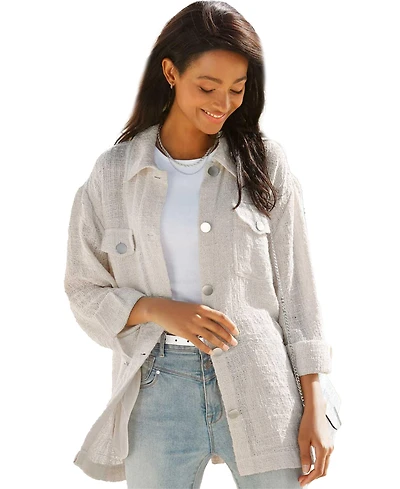 Lascana Women's Boucle Shirt Jacket