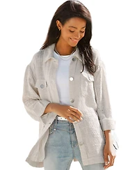 Lascana Women's Boucle Shirt Jacket