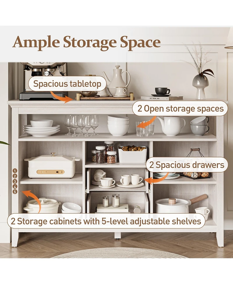 Lovmor Exquisite Rattan Accent Cabinet with Ample Storage Stylish Boho Design and Wide Usage