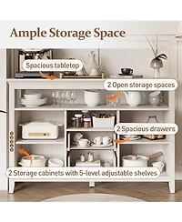 Lovmor Exquisite Rattan Accent Cabinet with Ample Storage Stylish Boho Design and Wide Usage