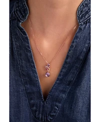 Le Vian Multi-Gemstone (2-1/3 ct. t.w.) & Nude Diamond (1/10 ct. t.w.) Swirl Pendant Necklace in 14k Rose Gold, 17" + 2" extender