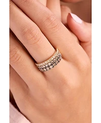 Le Vian Chocolate Ombre Diamond Triple Row Ring (1-7/8 ct. t.w.) in 14k Gold
