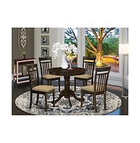 East West Furniture 5 Pc Kitchen Table-Kitchen Dining nook plus 4 Dining Chairs