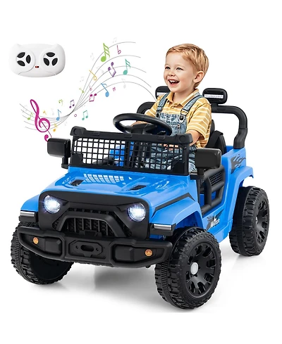 Gymax Kids Ride on Car Truck 12V Battery Powered Electric Vehicle w/ Foldable Mirrors