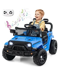 Gymax Kids Ride on Car Truck 12V Battery Powered Electric Vehicle w/ Foldable Mirrors