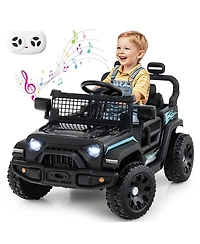 Gymax Kids Ride on Car Truck 12V Battery Powered Electric Vehicle w/ Foldable Mirrors