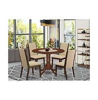 East West Furniture Dining Room Set Mahogany