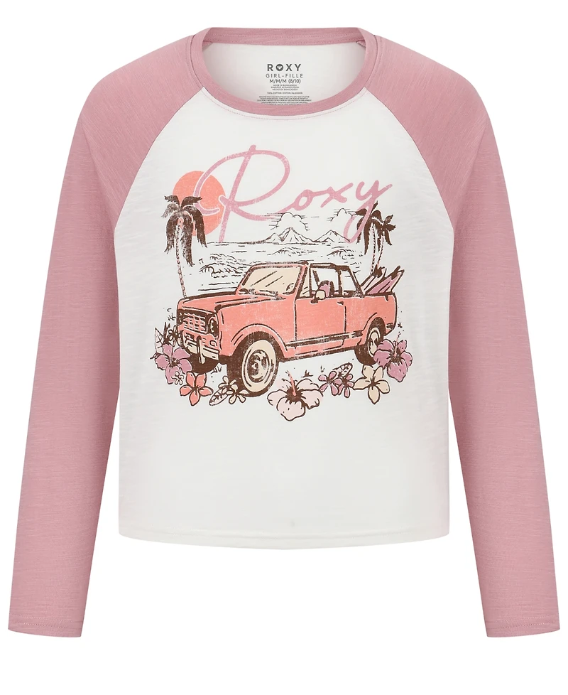 Roxy Girls 7-16 Off-The-Road Raglan Sleeve T-Shirt