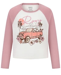 Roxy Girls 7-16 Off-The-Road Raglan Sleeve T-Shirt