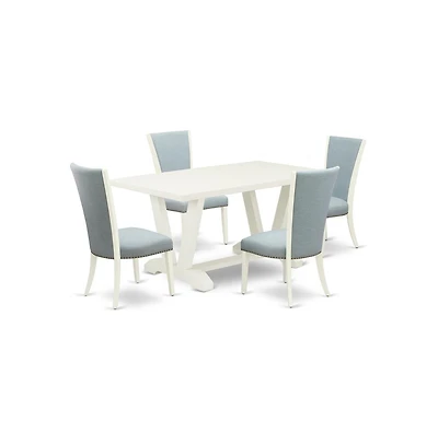 East West Furniture 5 Piece Dining Table Set