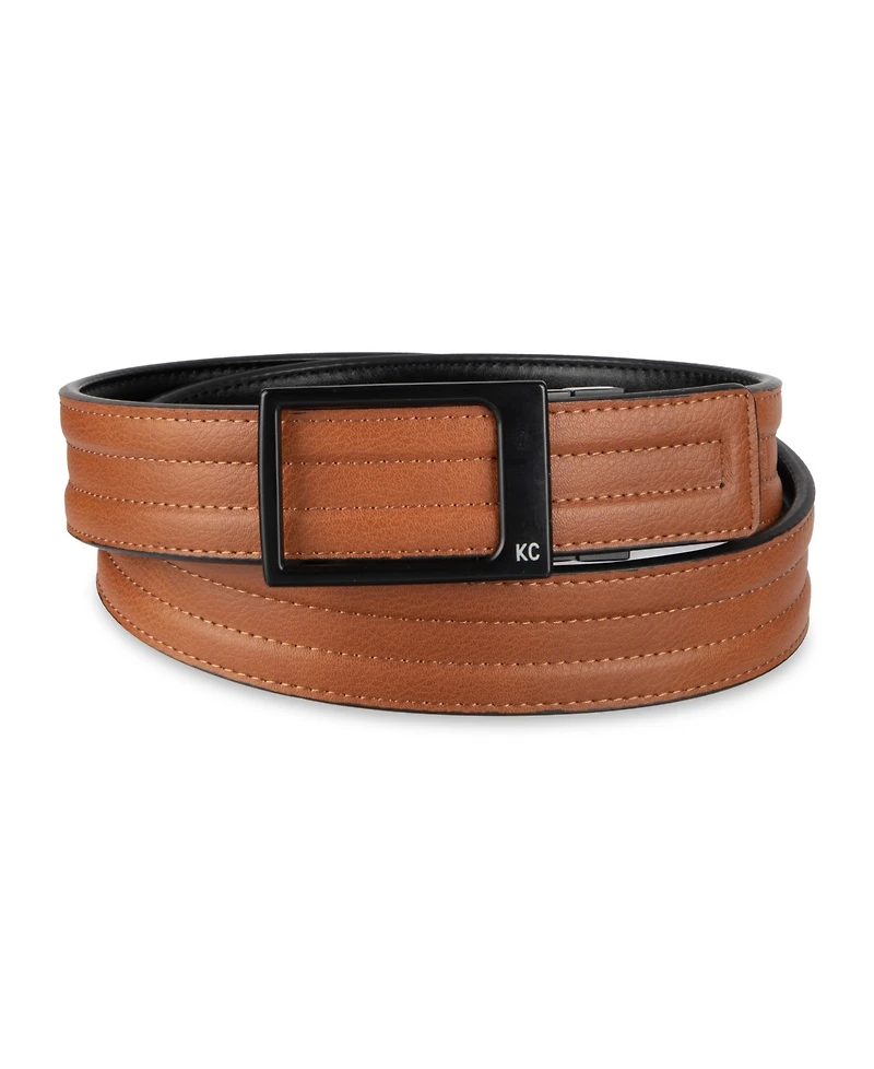 Kenneth Cole Reaction Men's Reversible Compression Plaque Locking Buckle Belt