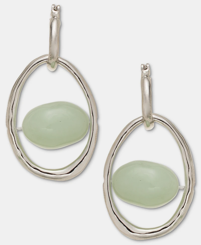 Style & Co Orbital Stone Charm Hoop Earrings, Macy's Exclusive