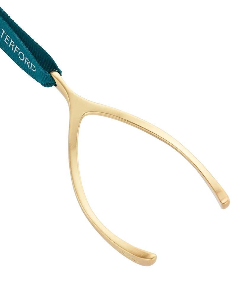 Waterford Christmas Wishbone Golden Ornament