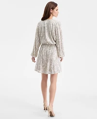Boss Orange Women's Sequin Blouson-Sleeve Dress