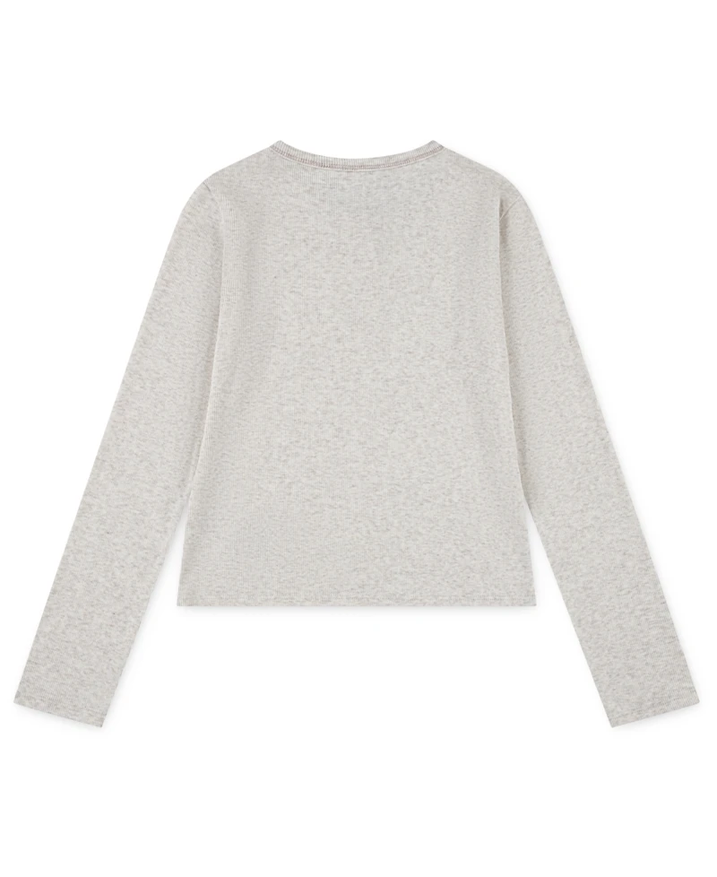abercrombie kids Girls Essential Long Sleeve Henley T-Shirt