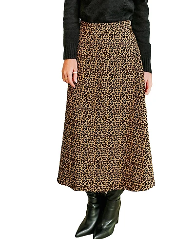 Cupshe Women's Rebel Rules Animal Print Midi Skirt