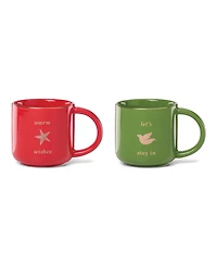 Kate Spade Be Jolly Warm Wishes Mugs, Set of 2