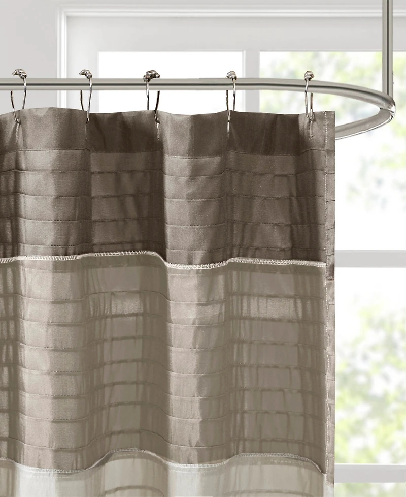 Madison Park Amherst Faux Silk Shower Curtain, 72" x 84"