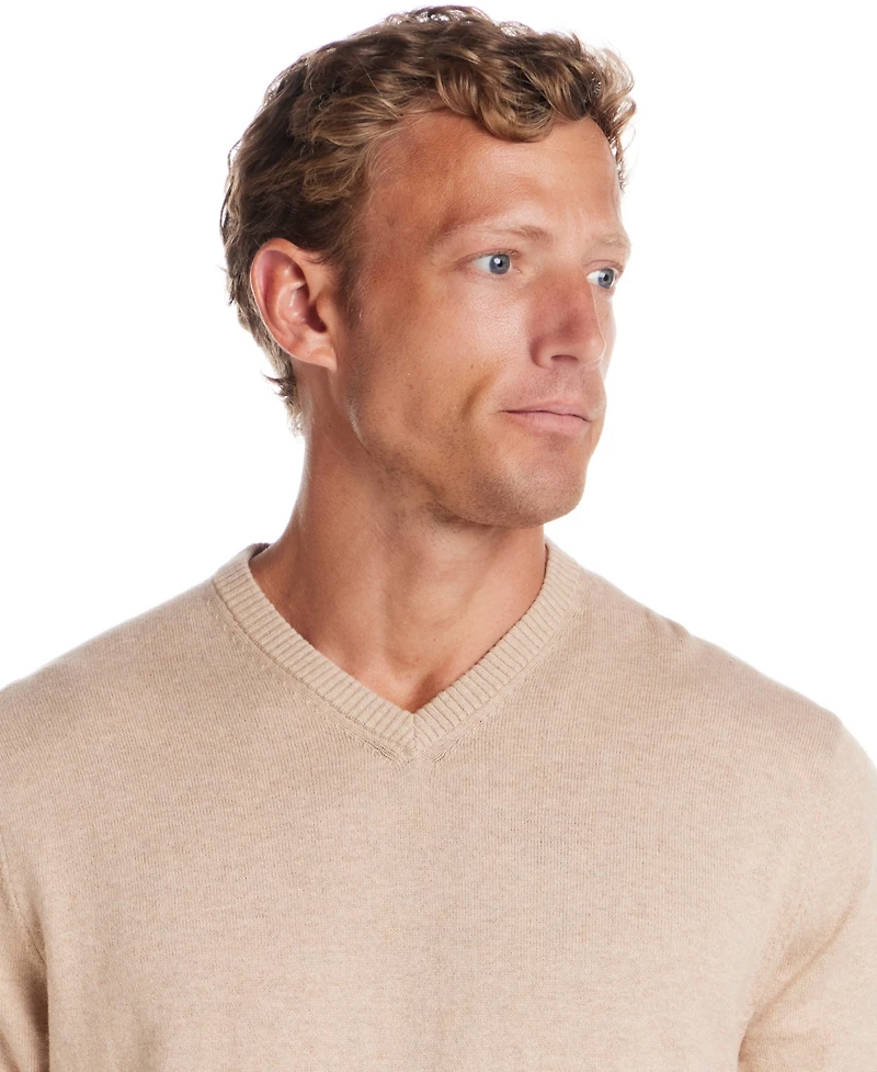 Weatherproof Vintage Men's Cotton Cashmere Holiday V-Neck Sweater