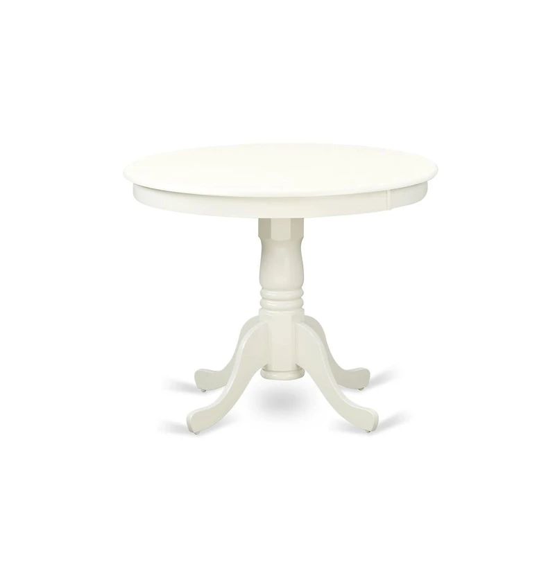 East West Furniture Dining Room Set Linen White