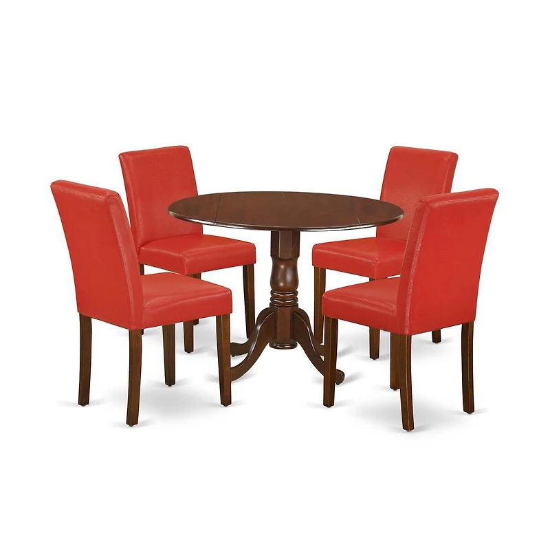 East West Furniture Dining Room Set Mahogany