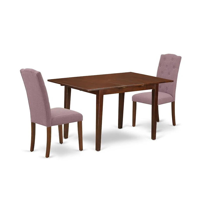 East West Furniture Dining Room Set Mahogany