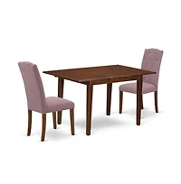 East West Furniture Dining Room Set Mahogany