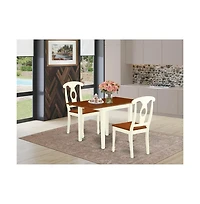 East West Furniture Dining Room Set Buttermilk & Cherry