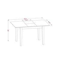 East West Furniture Dining Room Set Buttermilk & Cherry