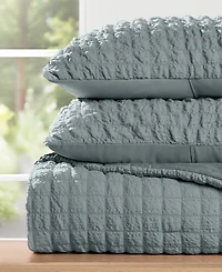 Ienjoy Home Textured Seersucker Box 3-Pc. Comforter Set, Full/Queen