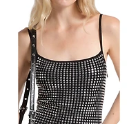 Michael Kors Women's Sleeveless Studs Cami Mini Dress