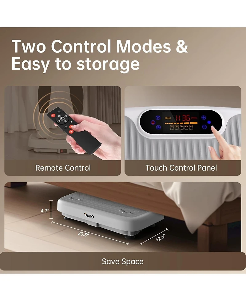 350lbs Capacity Vibration Plate Exercise Machine Vibrating Plate for Lymphatic Drainage & Weight Loss Whole Body Shaking Workout Fitness