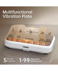 350lbs Capacity Vibration Plate Exercise Machine Vibrating for Lymphatic Drainage & Weight Loss Whole Body Shaking Workout Fitness