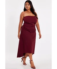 Quiz Women's Plus Crepe Bandeau Midi Dress