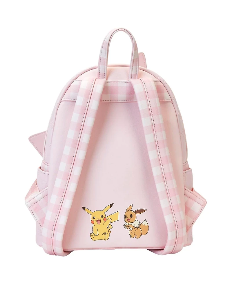 Pokemon Loungefly Pink Pokemon 3D Pikachu & Eevee Mini Faux Leather Backpack