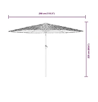 vidaXL Garden Parasol Brown Polyester Large Foldable Garden Parasol