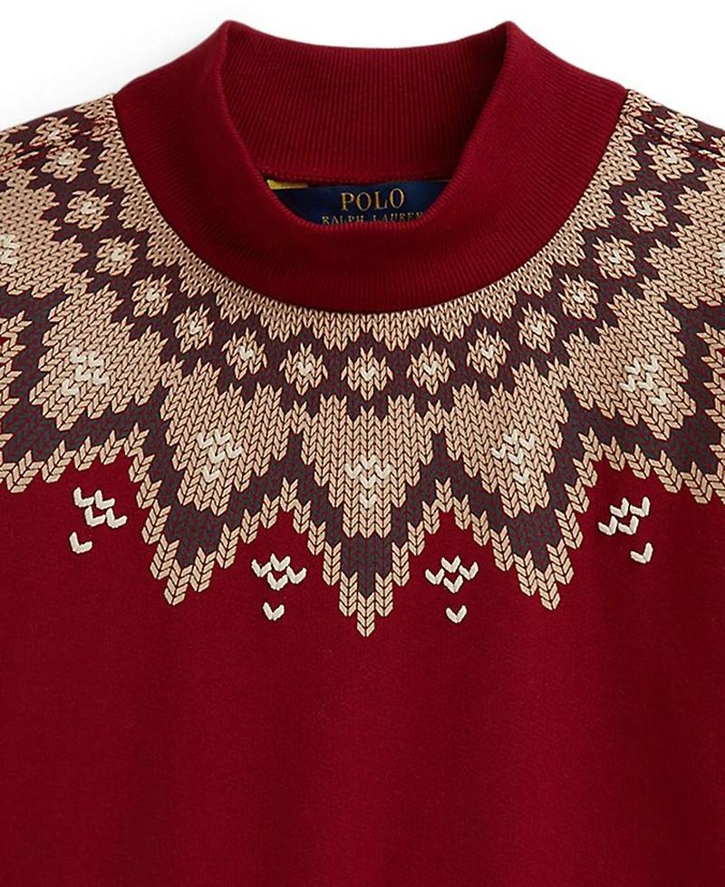 Polo Ralph Lauren Girls 2T-6X Long Sleeves Fair Isle Boxy Sweatshirt