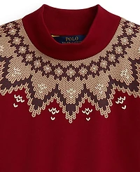 Polo Ralph Lauren Girls 2T-6X Long Sleeves Fair Isle Boxy Sweatshirt