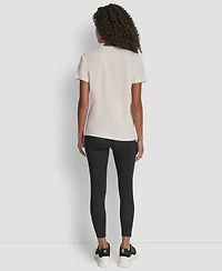 Dkny Women's Arched Exploded Rhinestone Crewneck T-Shirt