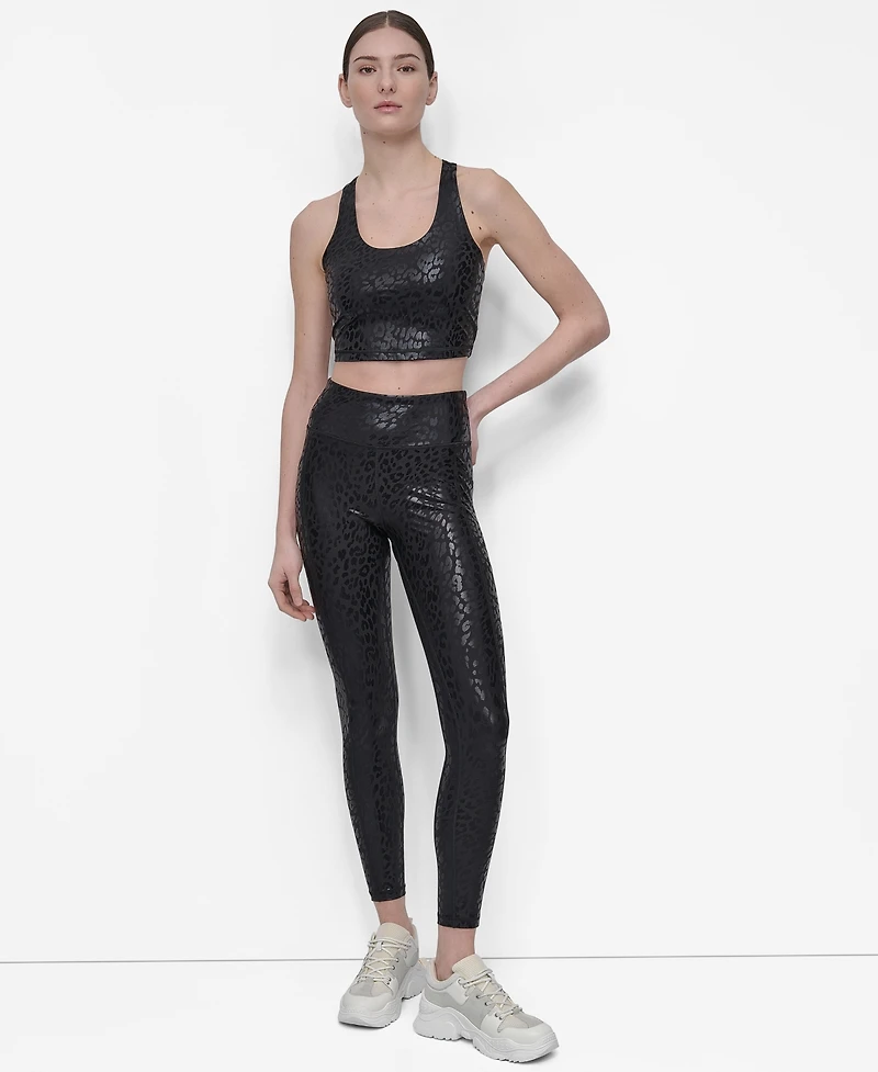 Dkny Women's Printed Long Racerback Sports Top