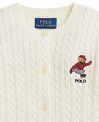 Polo Ralph Lauren Girls 2T-6X Long Sleeves Mini-Cable Cardigan