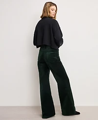 Good American Women's Velvet High Rise Palazzo Jeans