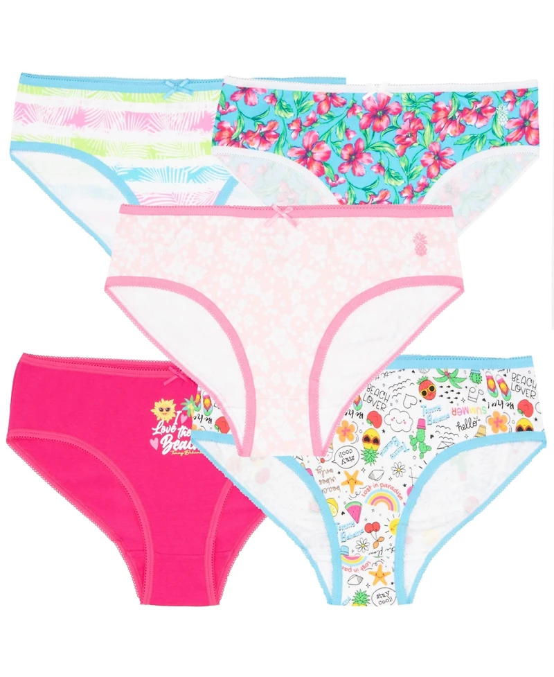 Tommy Bahama Toddler Girls Cotton 5 Pack Underwear