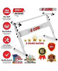 5 Core Keyboard Stand Z Style Height Adjustable Sturdy Piano Riser Lift Holder Stands
