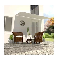 vidaXL Awning Cream Steel frame and 100% polyester fabric with Pa coating