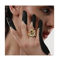 Sohi Women's The Medium Link Statement Ring